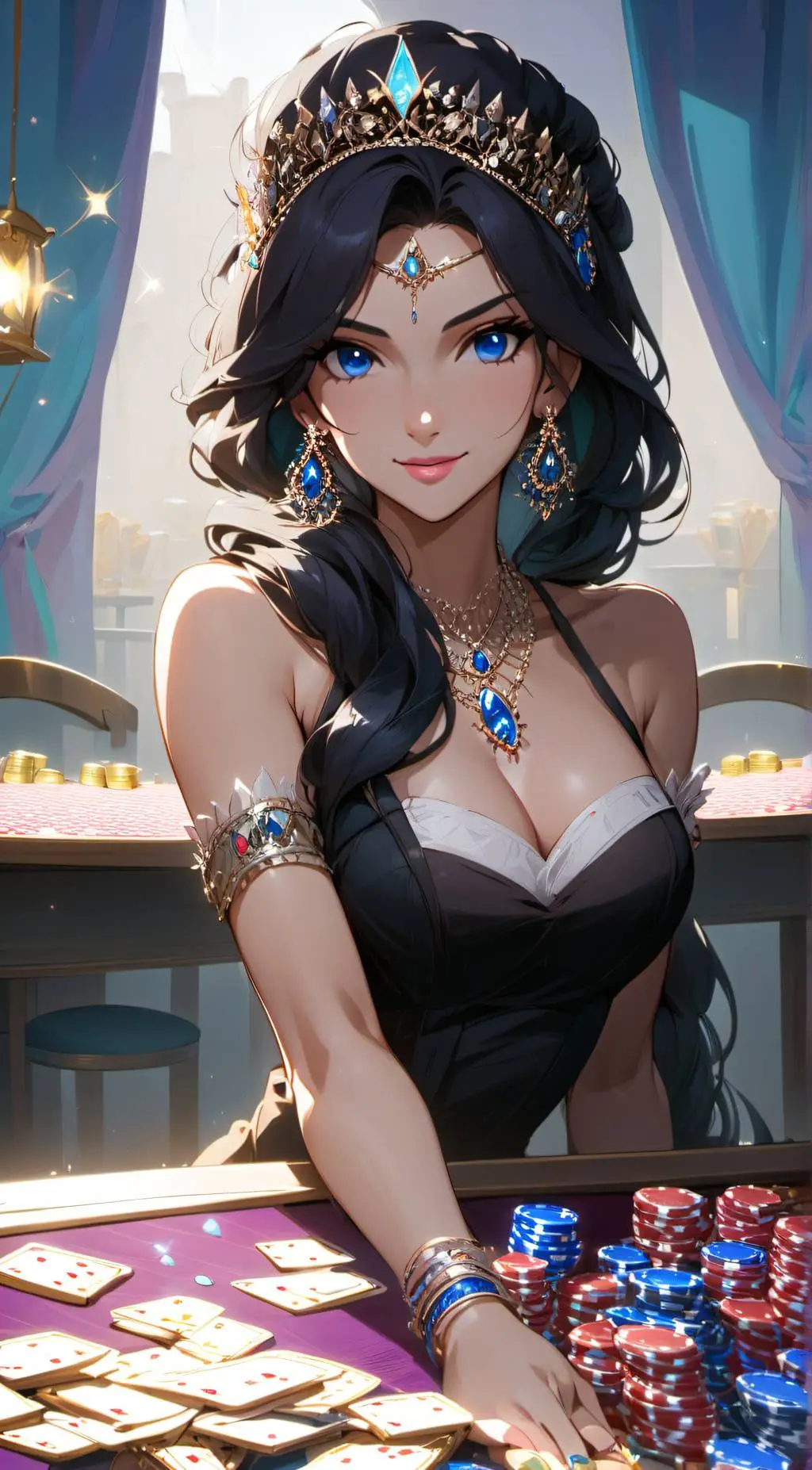 ai character: Diamond background