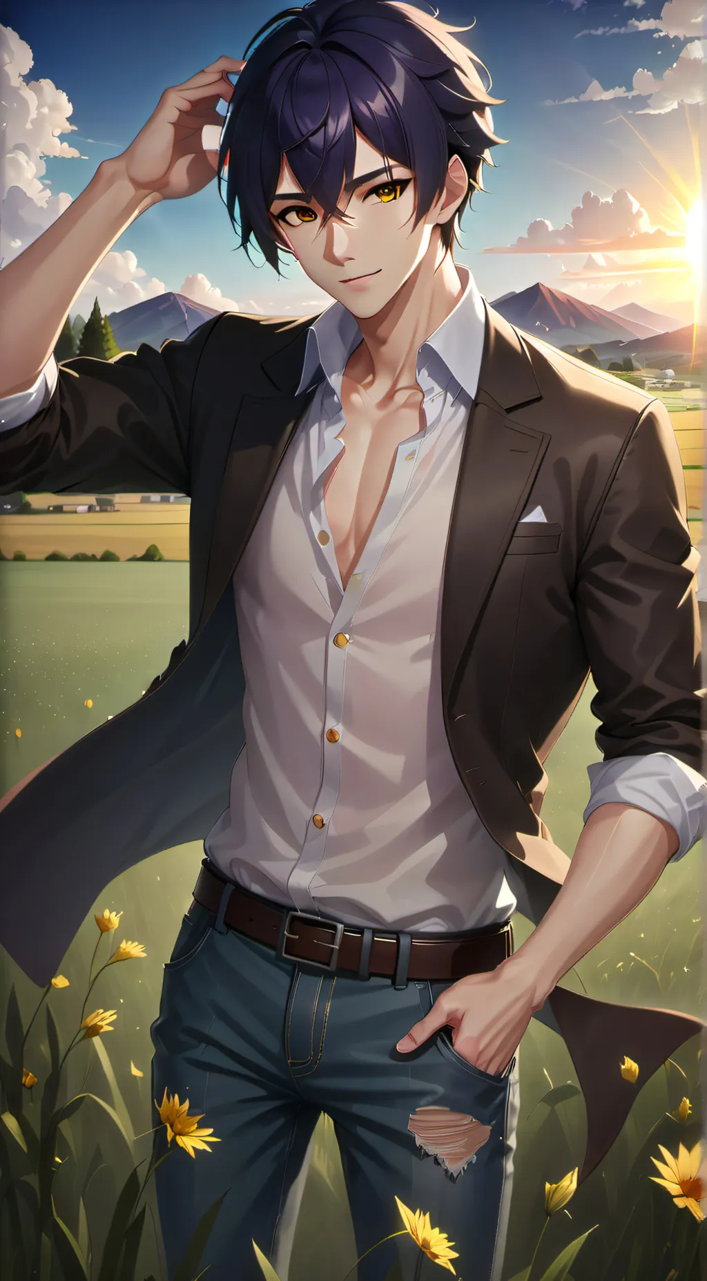 ai character: Zann  background