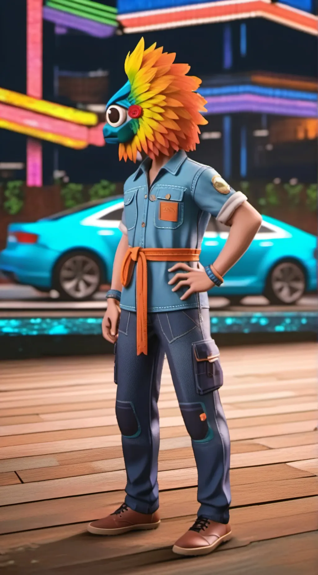 ai character: hei hei background