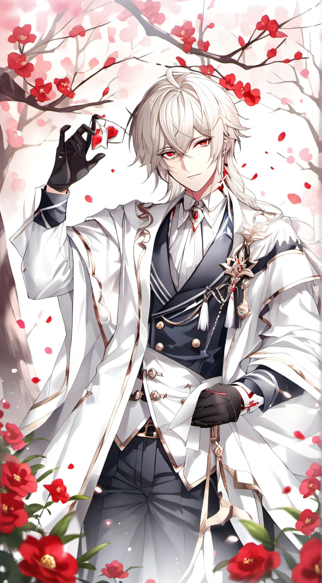ai character: flower man background