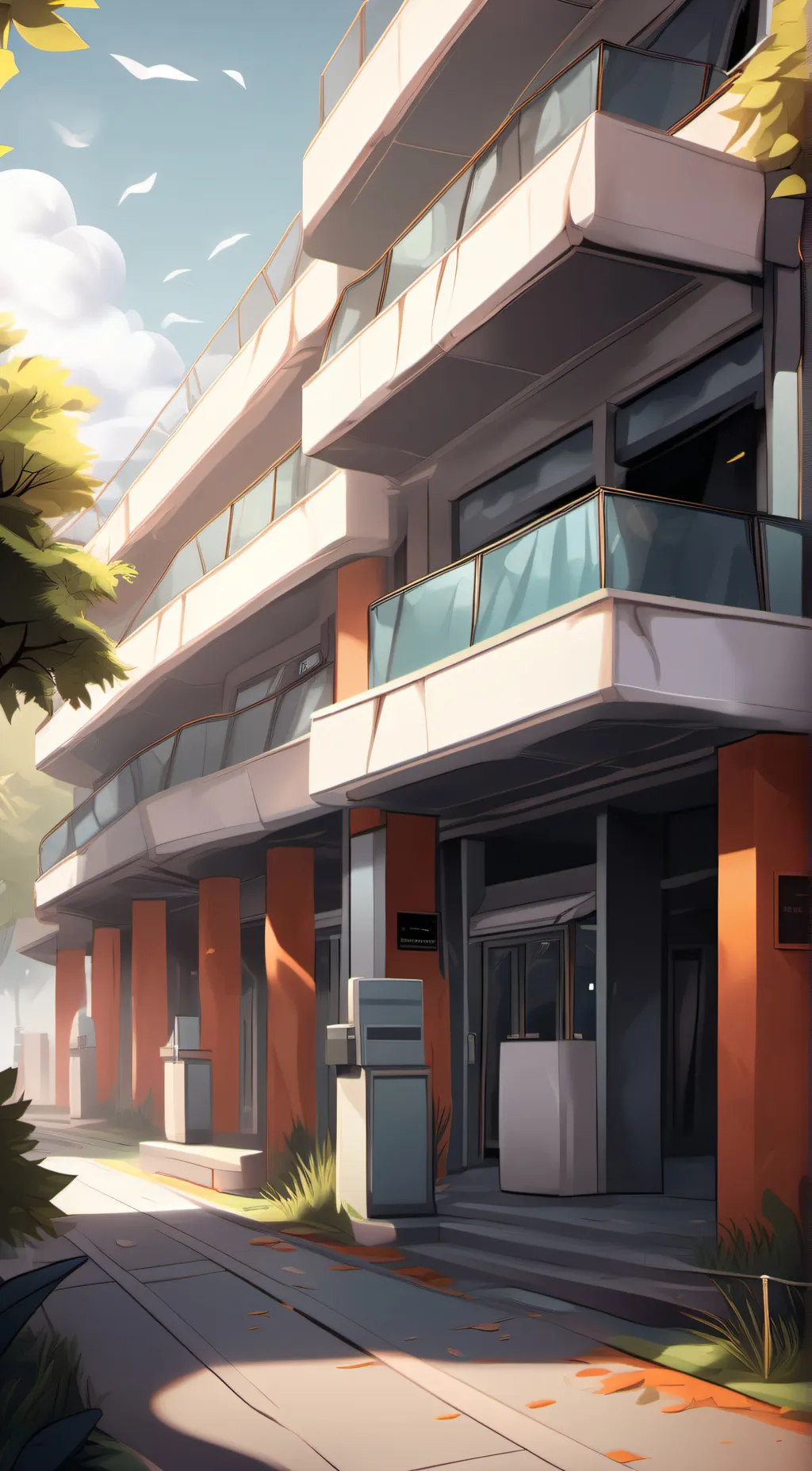 ai character: New Skies hospital background