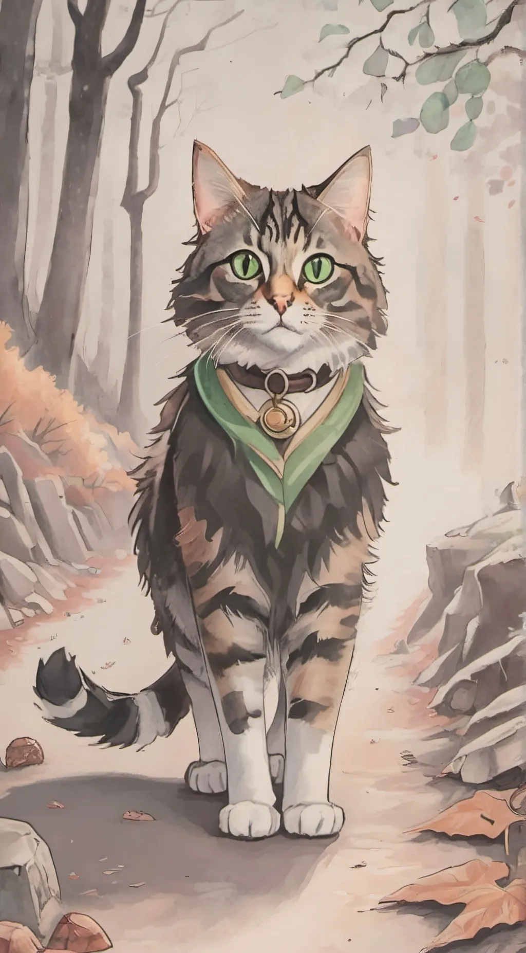 ai character: Copper background