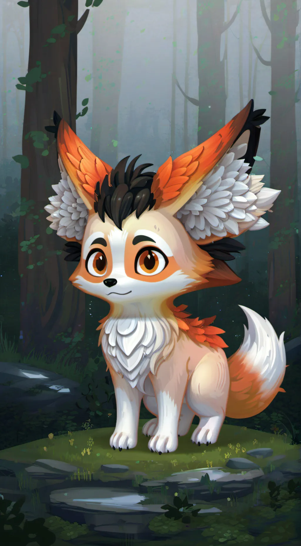 ai character: Fluffy background
