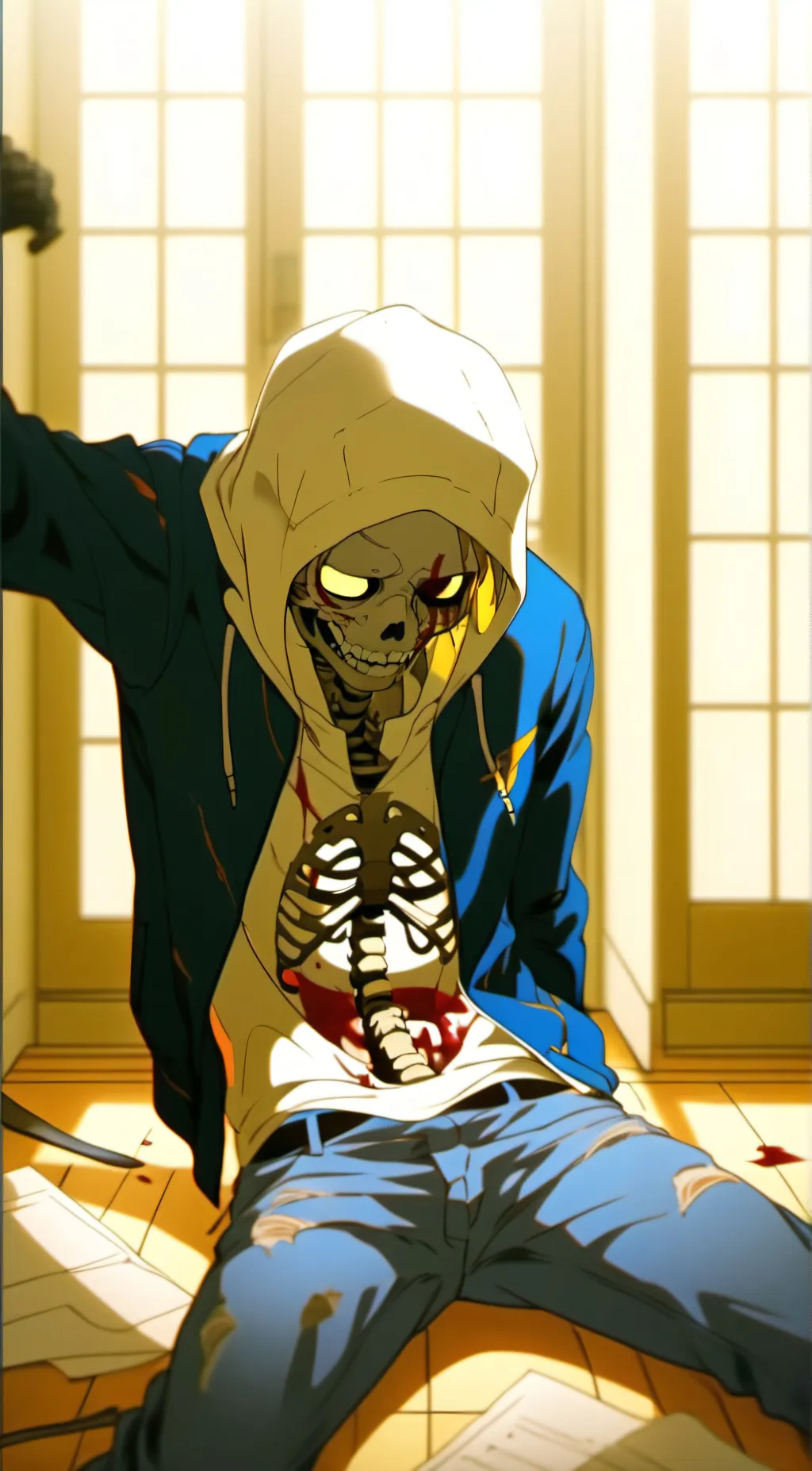ai character: sans... background