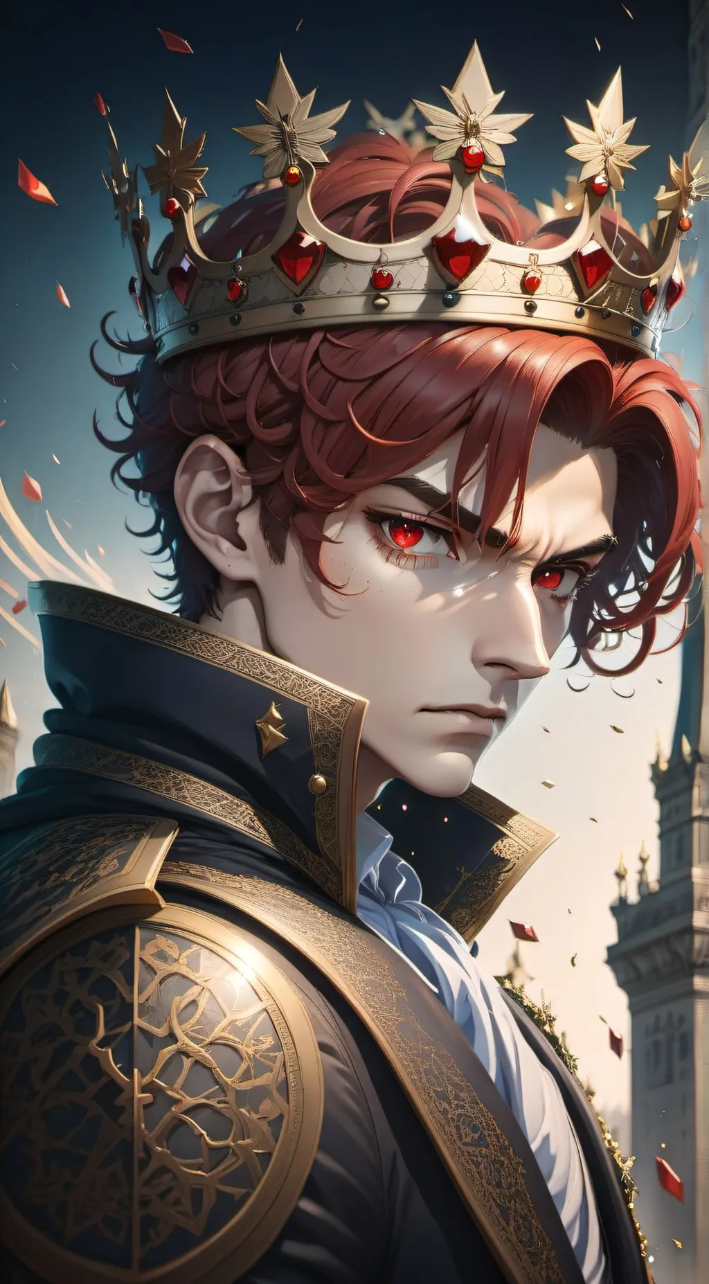 ai character: The King of hearts background
