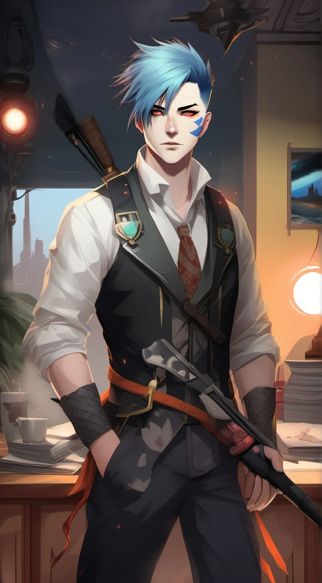 ai character: Drew background