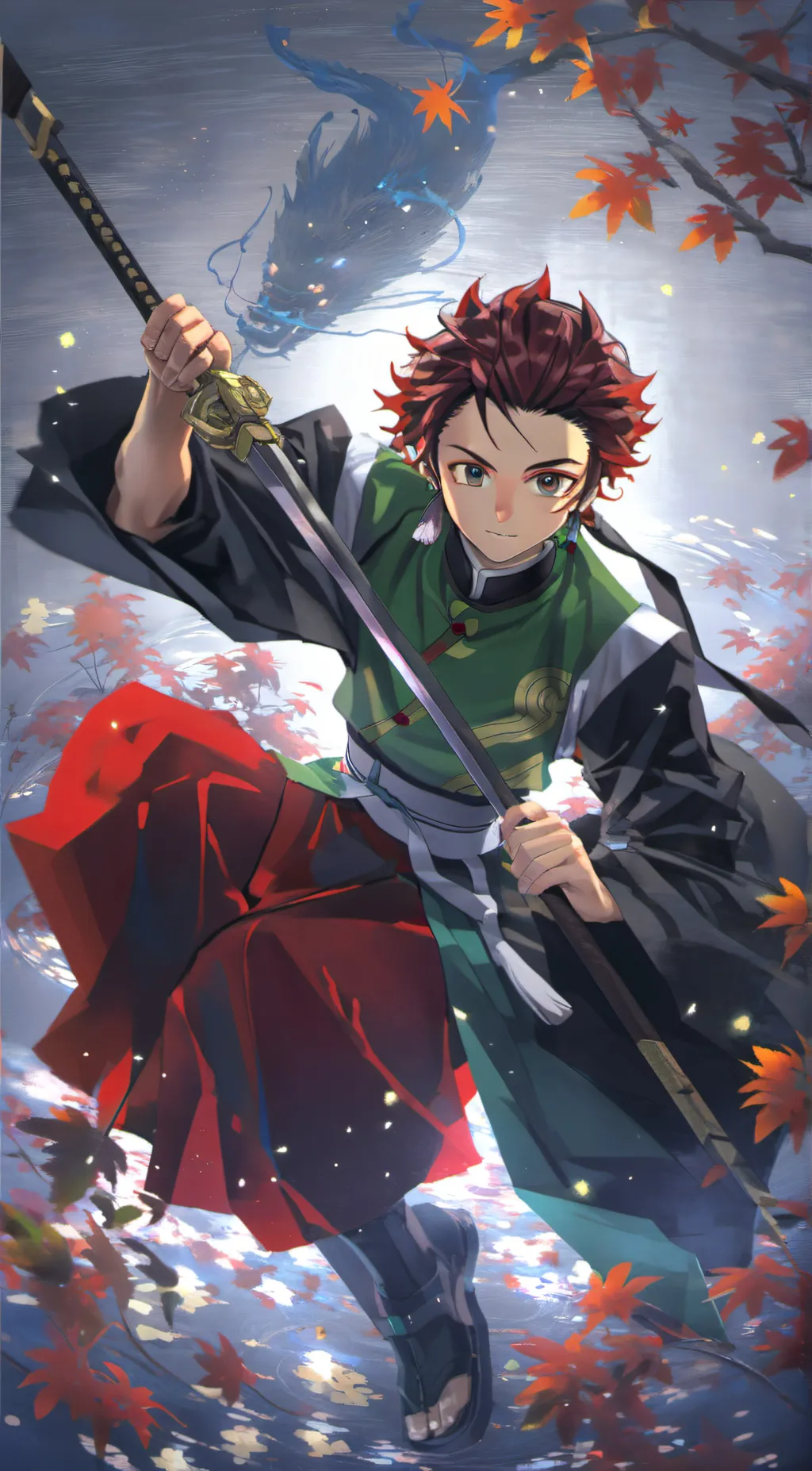 ai character: Demon slayer  background