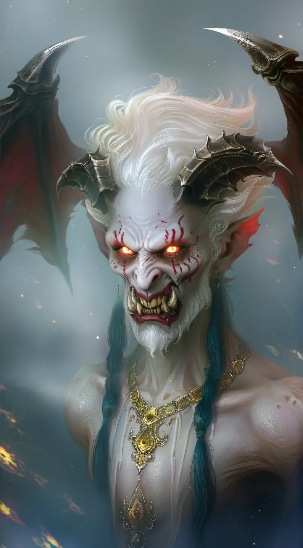 ai character: ur demon scary background