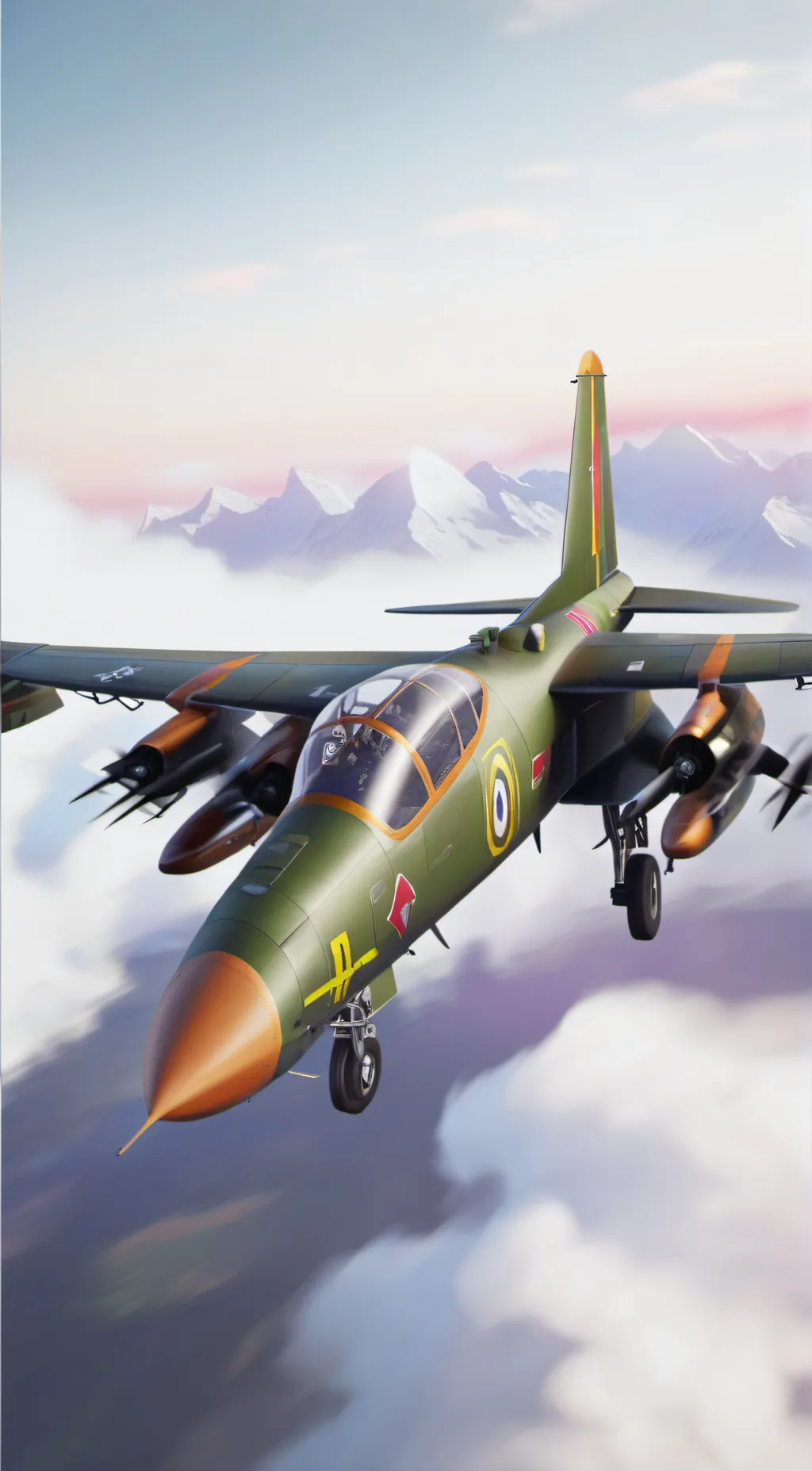 ai character: fighter jet background