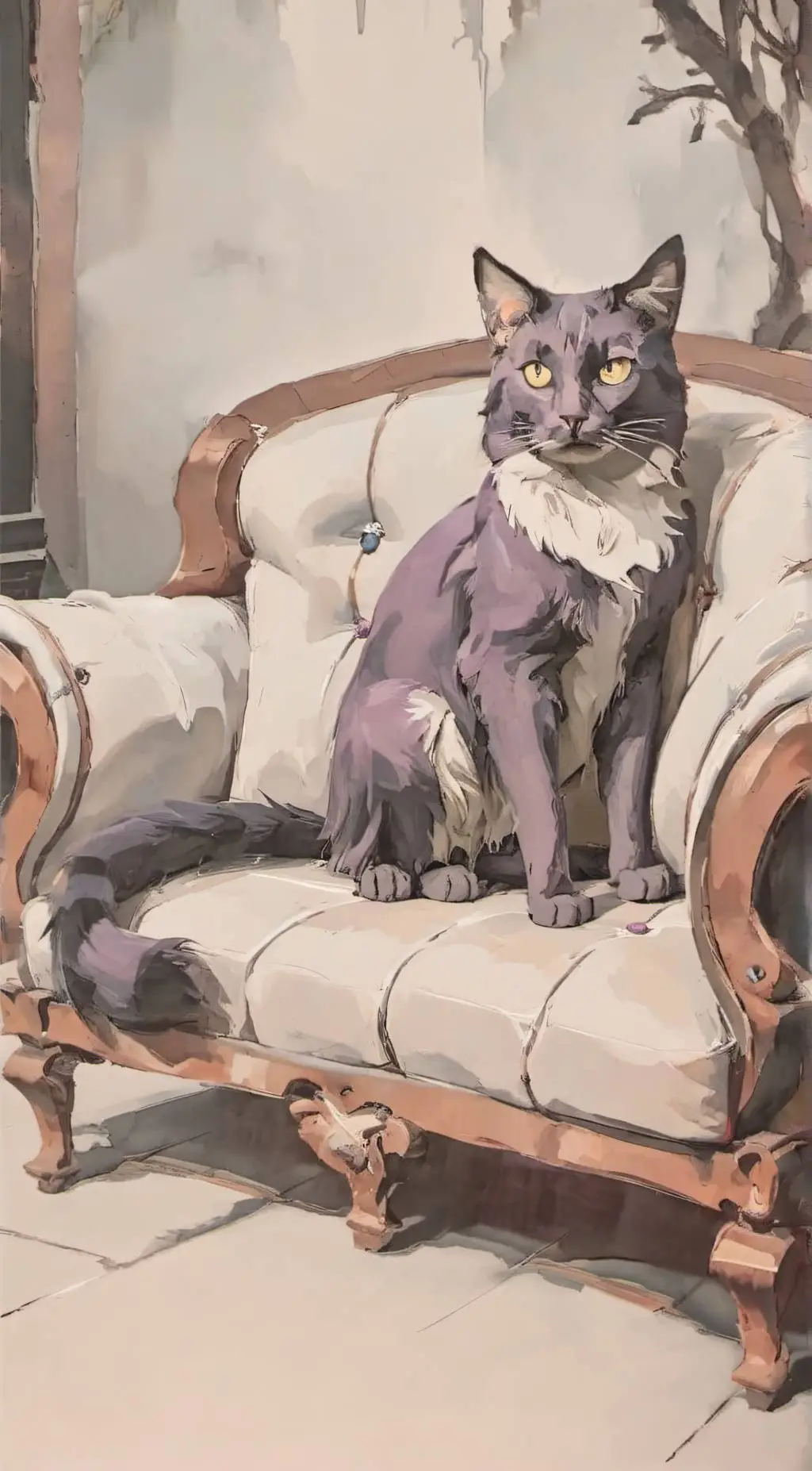 ai character: smiling critters background