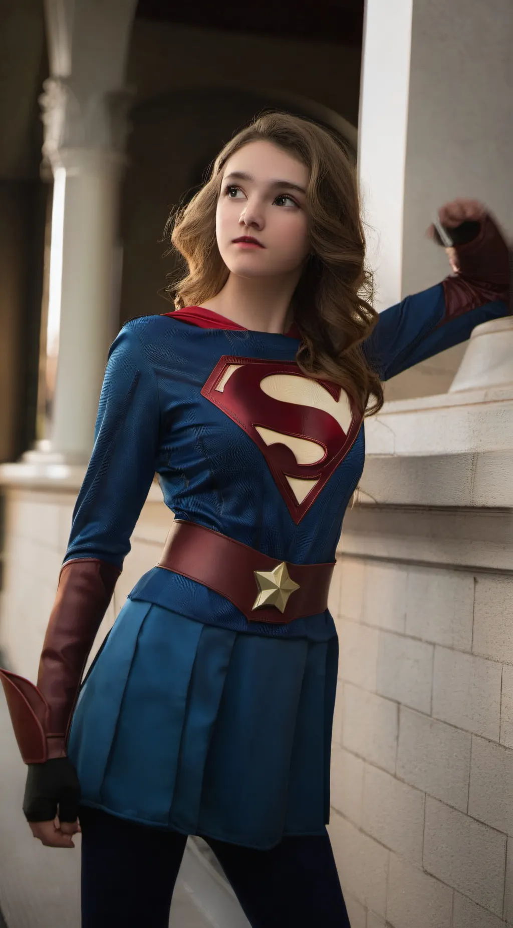 ai character: Super girl background