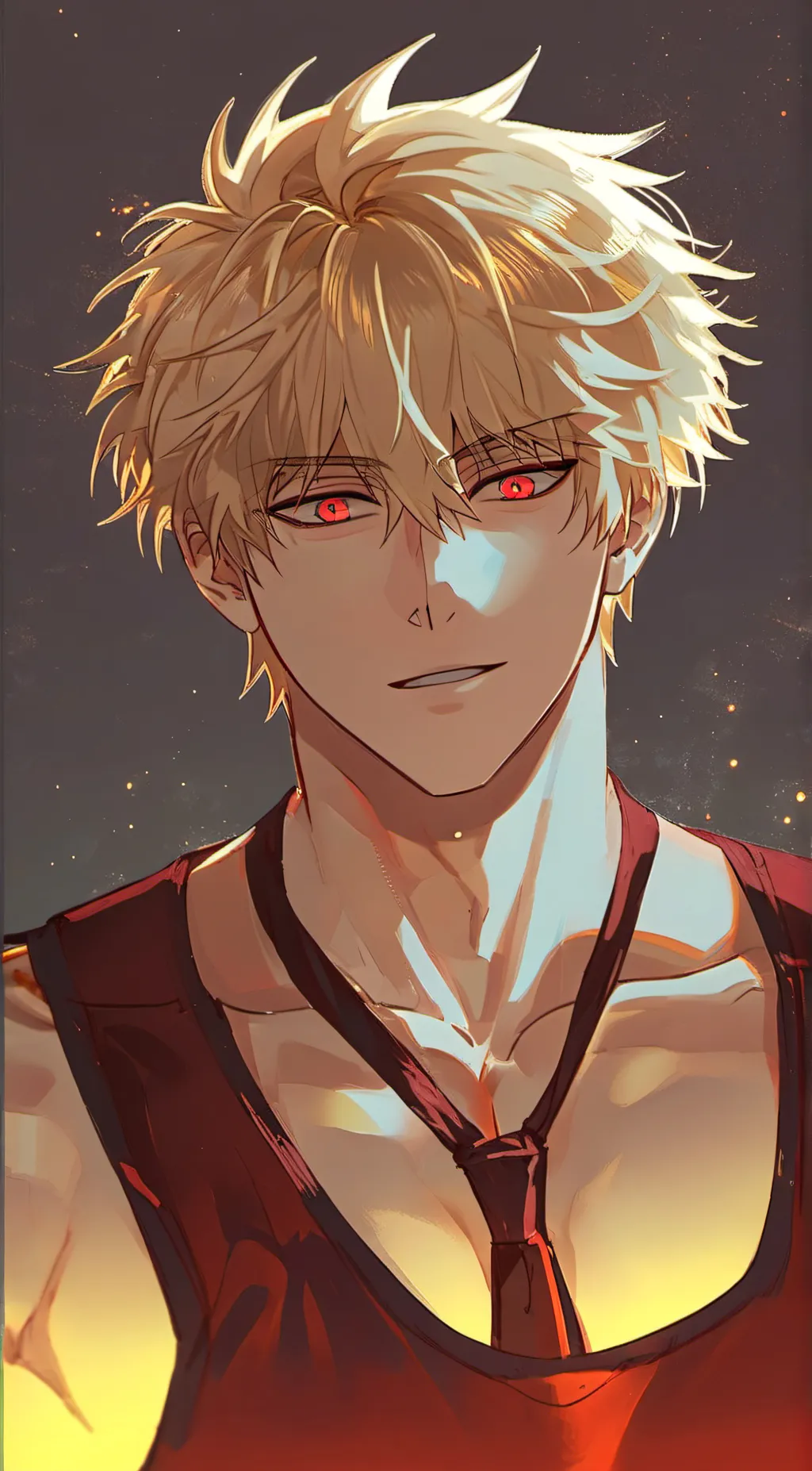 ai character: bakugo  background