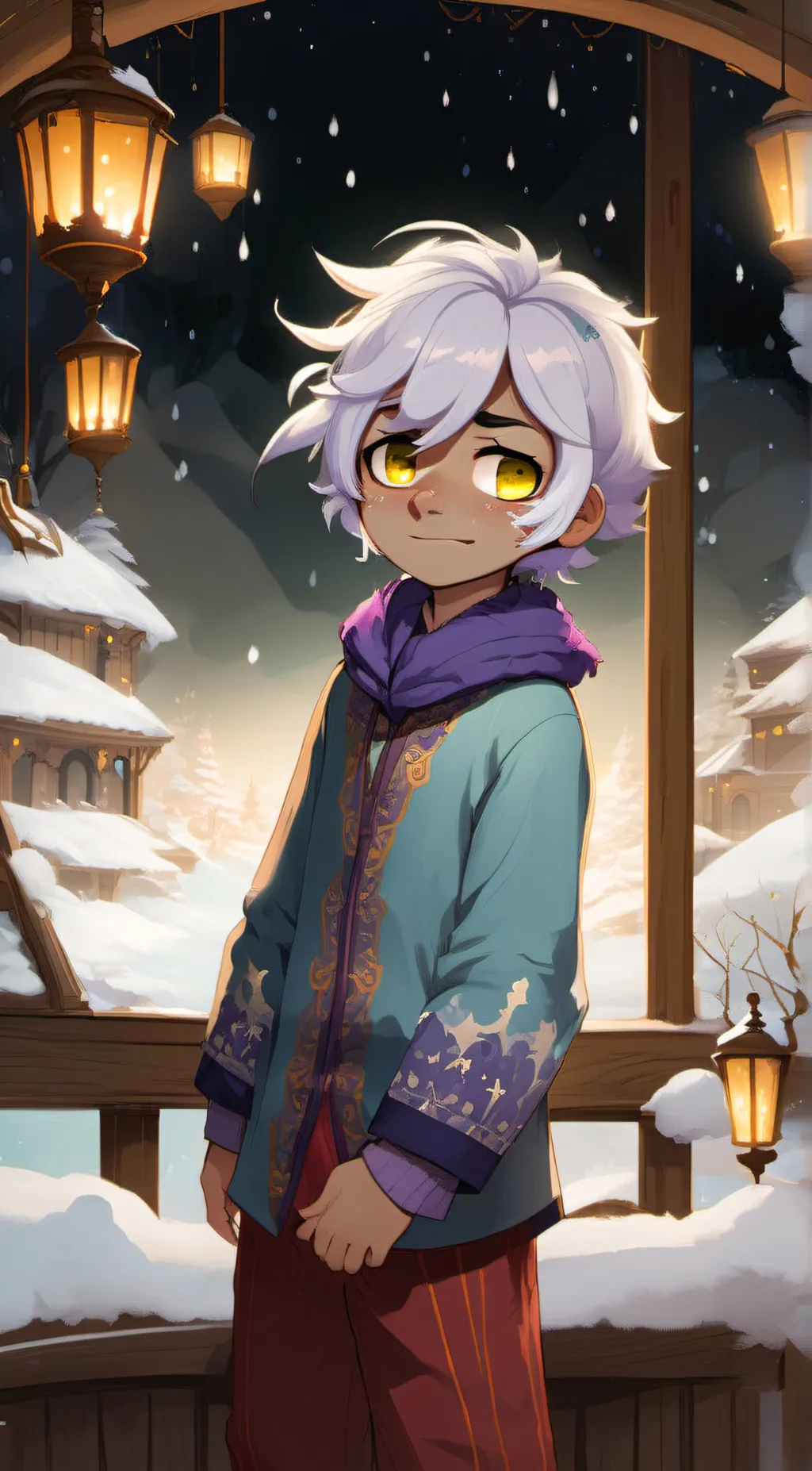 ai character: The collector 🤍♥ background
