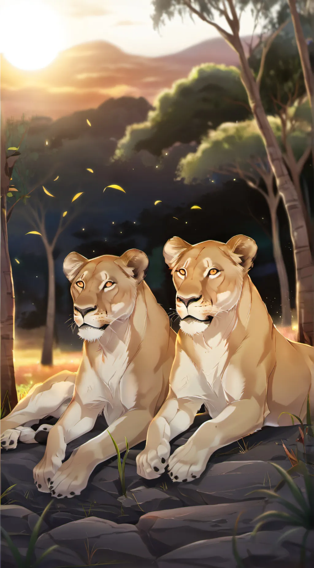 ai character: Sunny and Mollie background