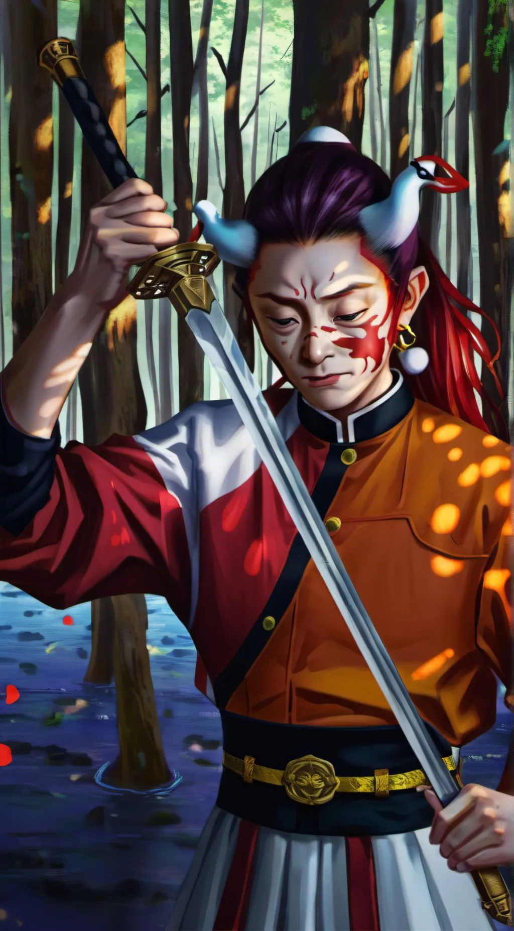 ai character: Demon slayer background