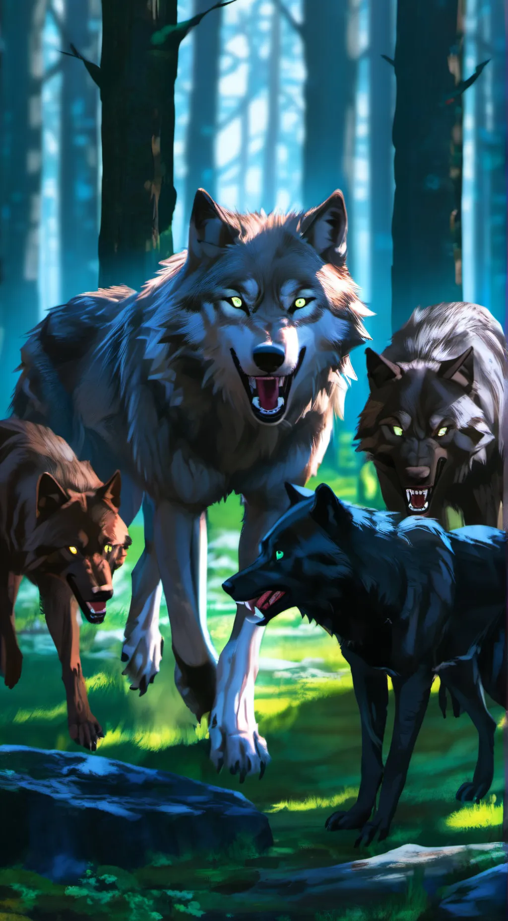 ai character: Wolf pack, background