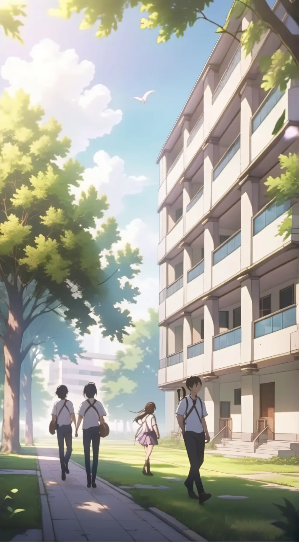 ai character: Class 1a dorms background