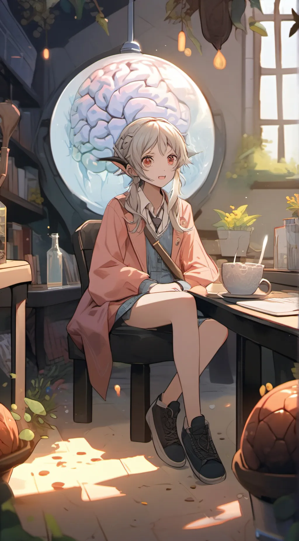 ai character: braincells background