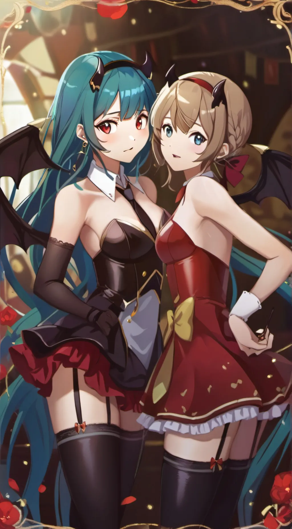 ai character: Lexi & Ruby  background