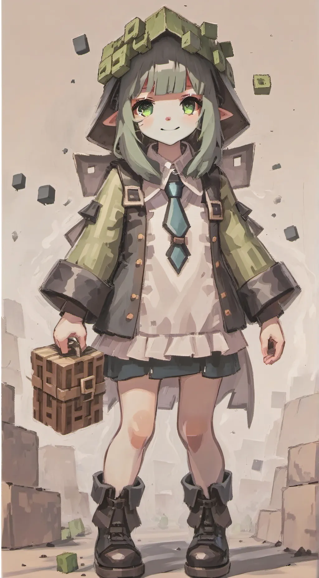 ai character: Minecraft Mobs background