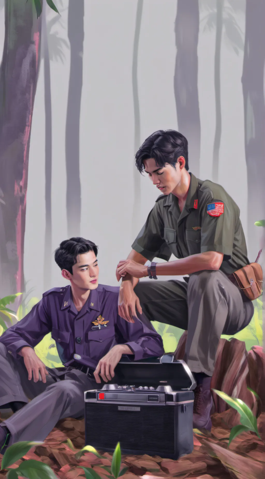 ai character: Mason & Woods background