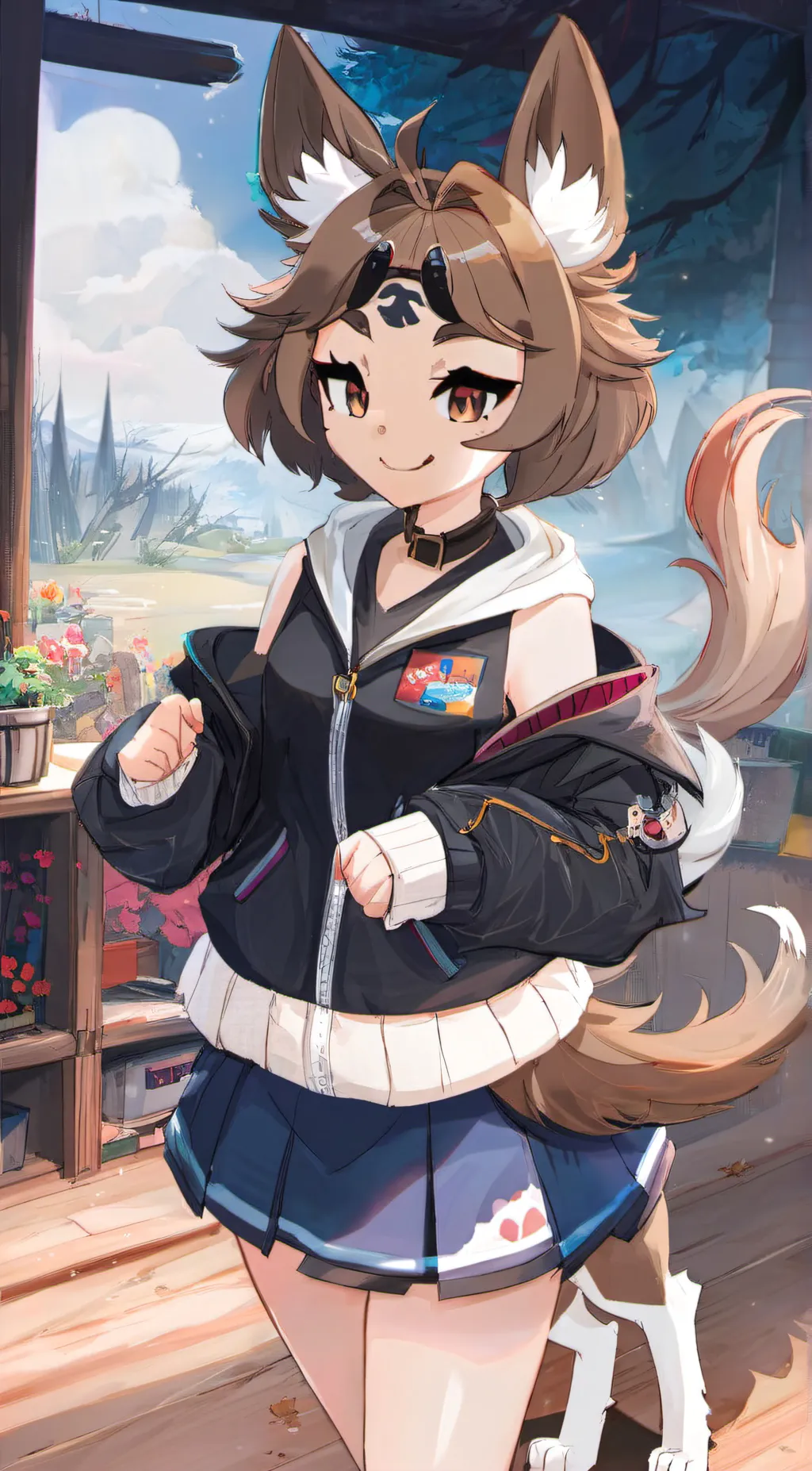 ai character: Mimi the dog background