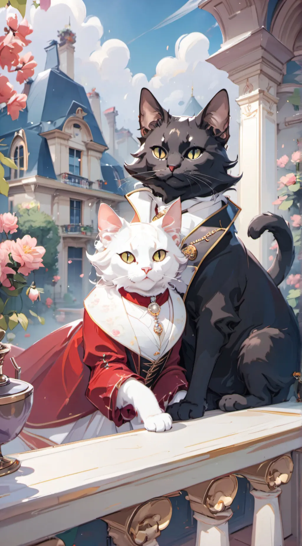 ai character: Aria & Kuro background