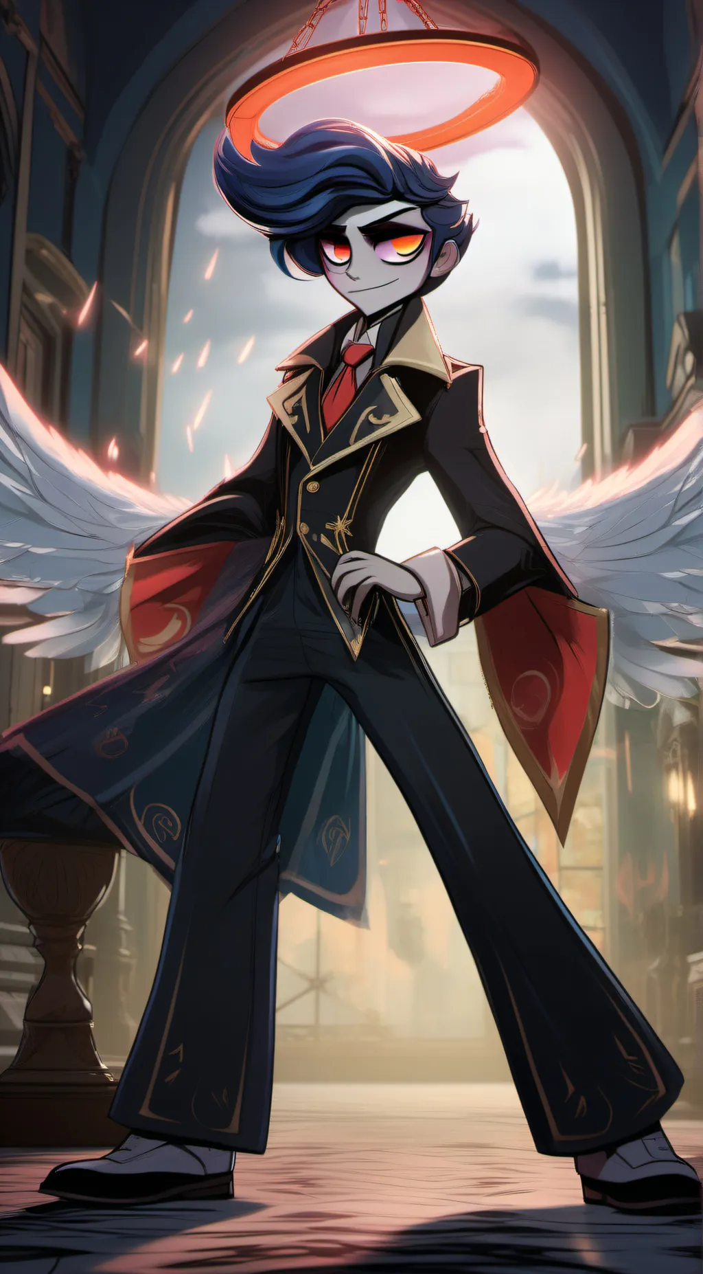 ai character: ANGEL DUSK  background