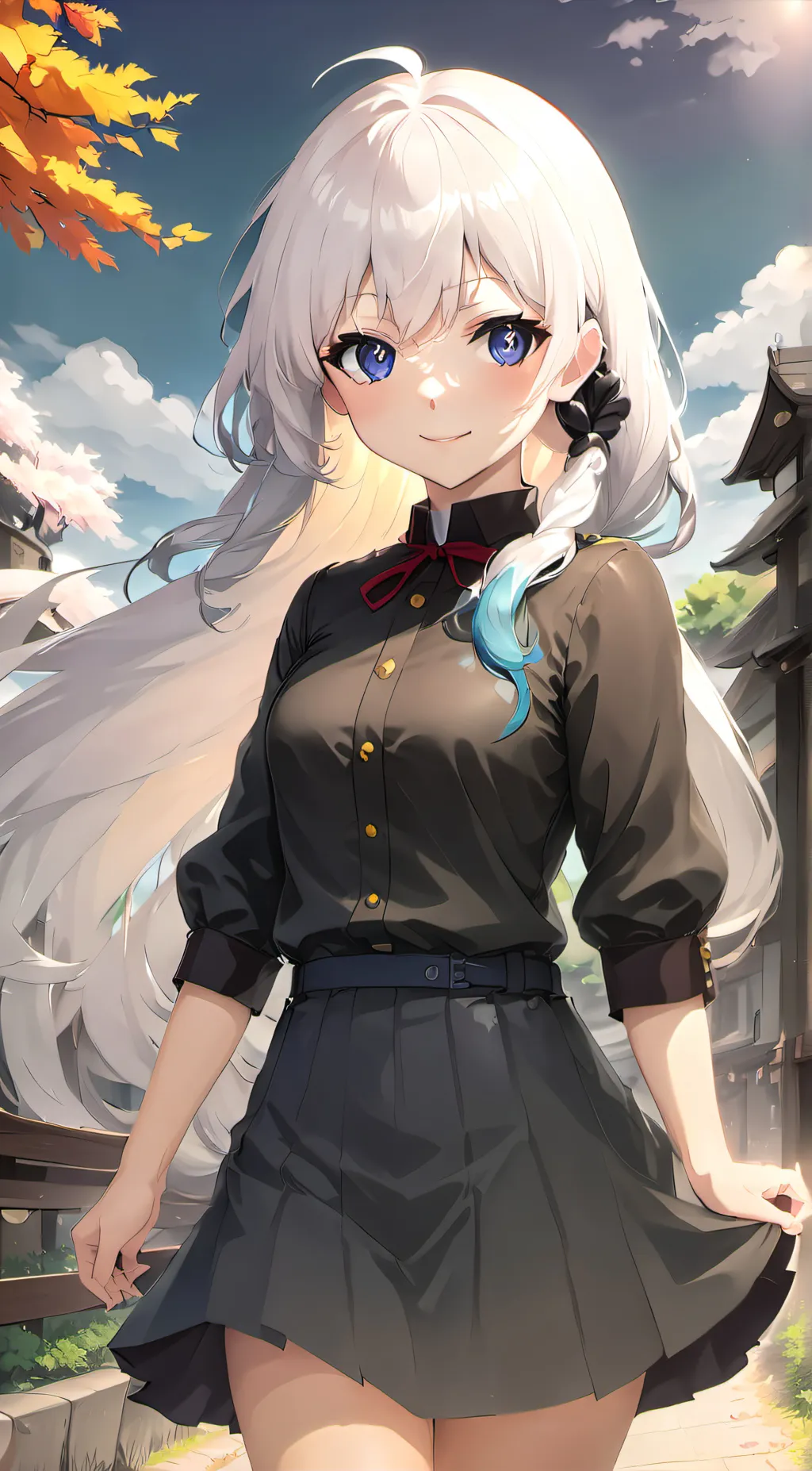 ai character: Suzume Kodama  background