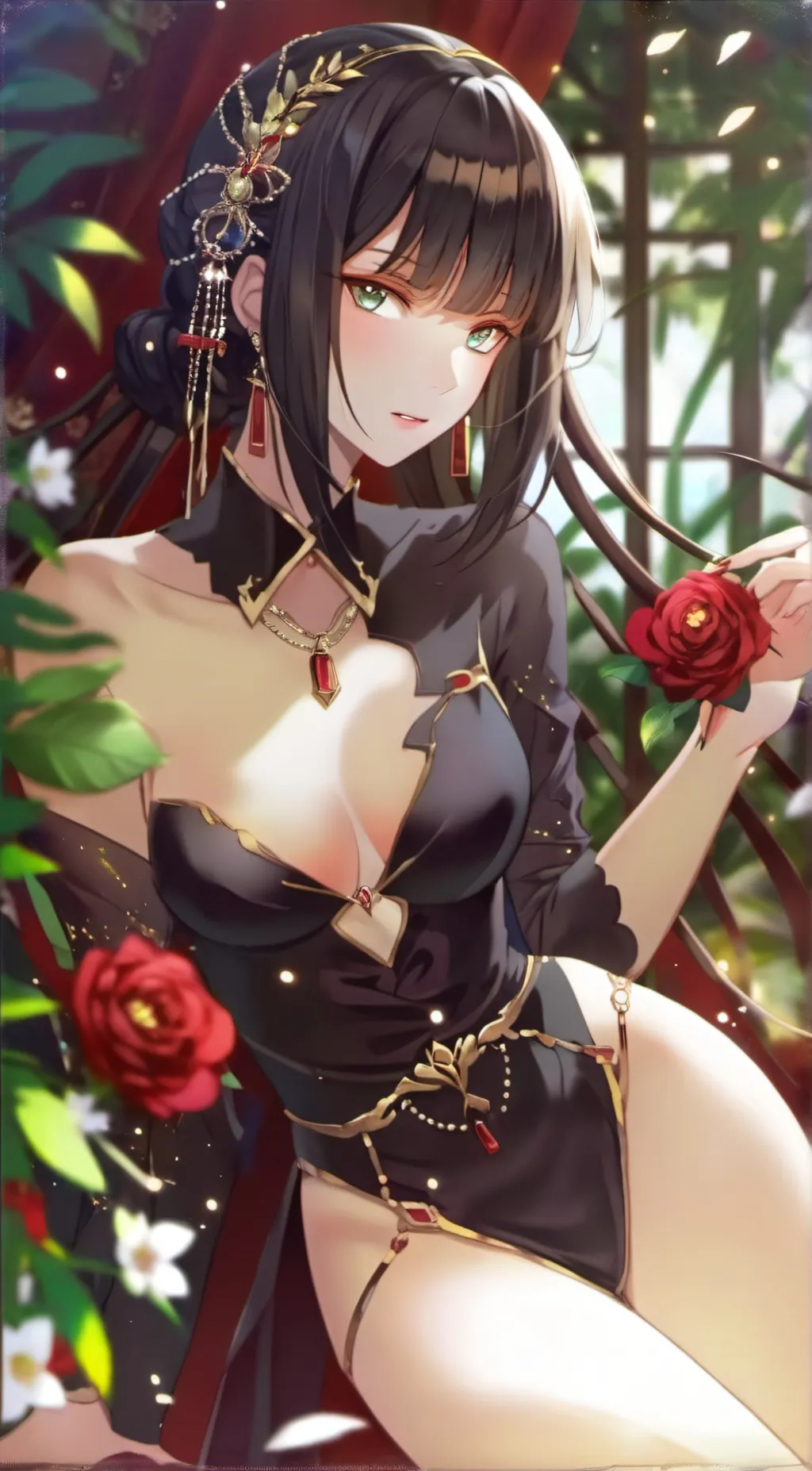 ai character: Violet background