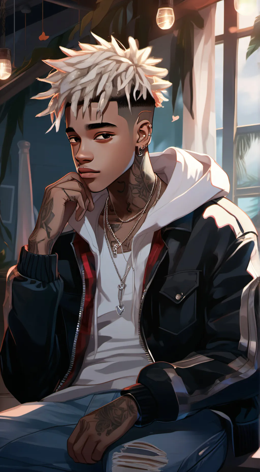 ai character: Xxxtentacion background