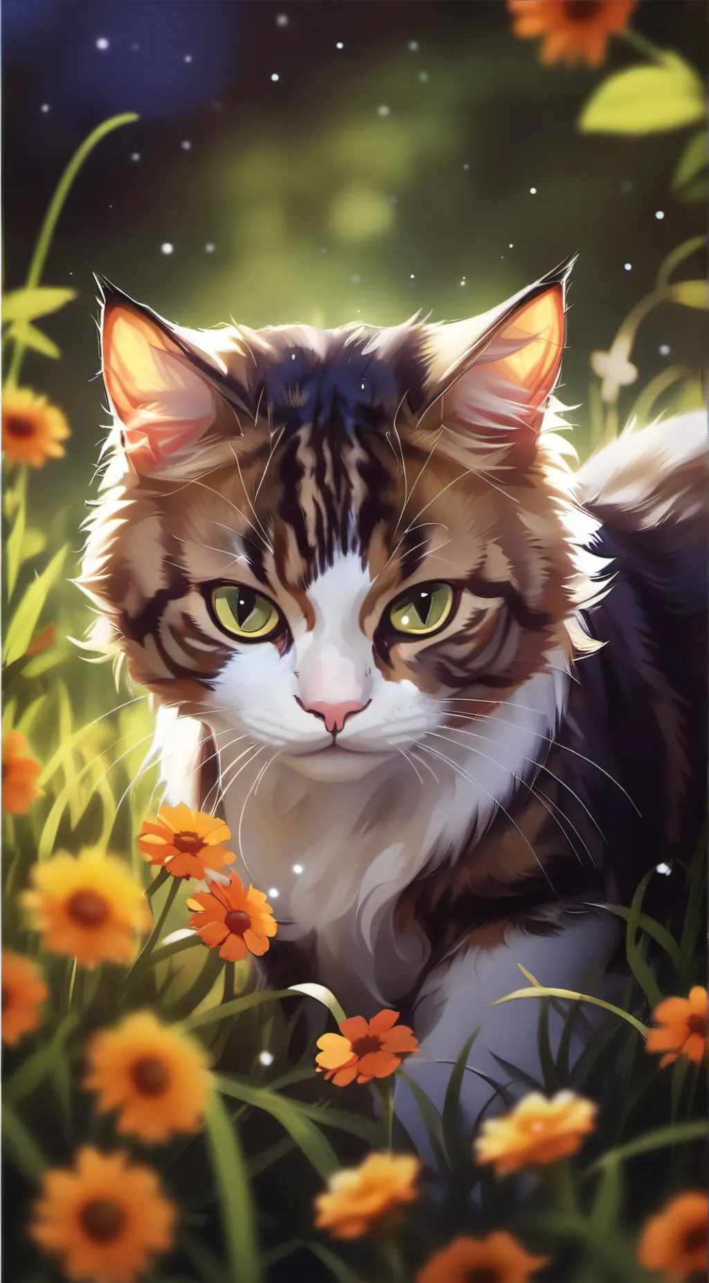ai character: passed away cat background