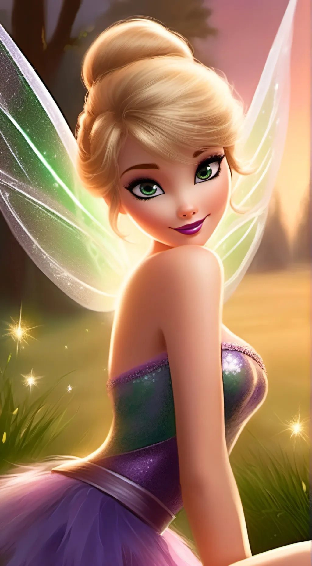 ai character: Tinkerbell  background