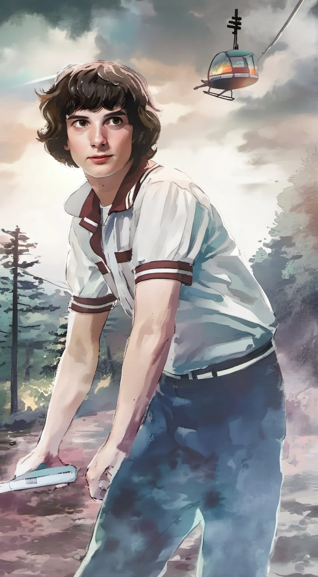 ai character: stranger things background