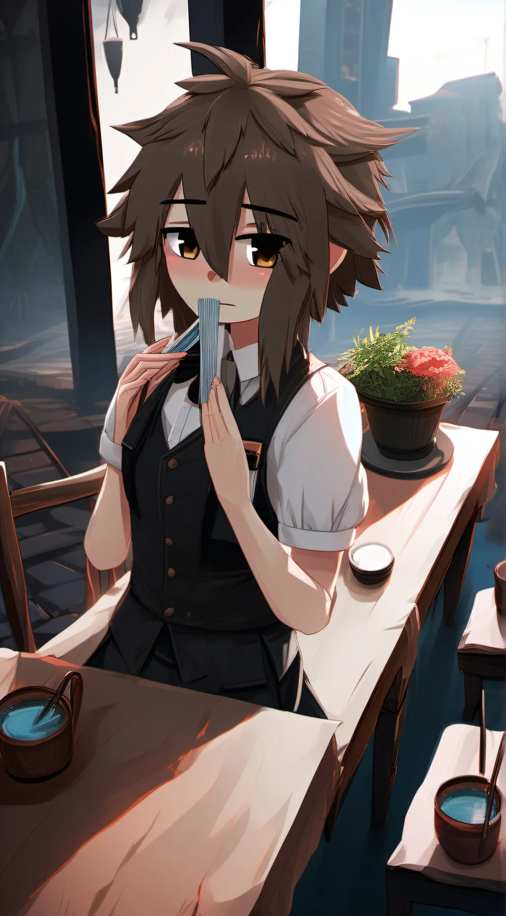 ai character: ? background