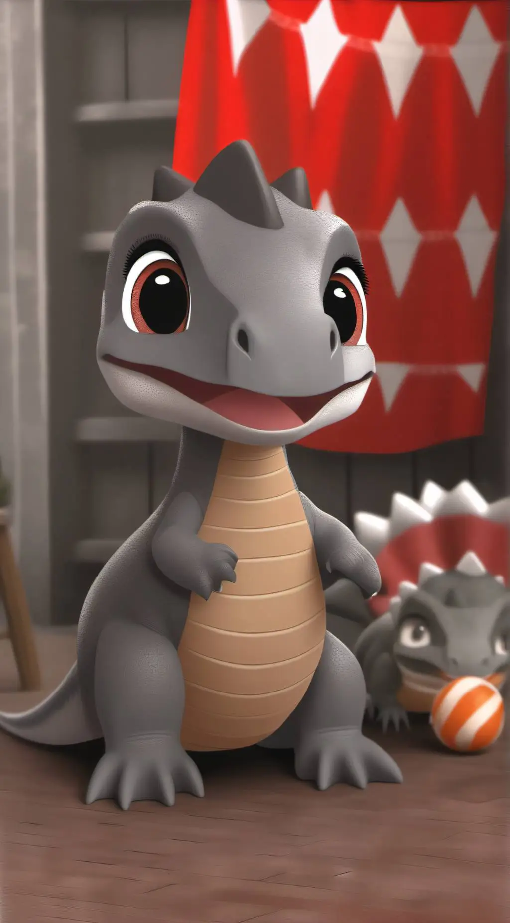 ai character: A baby dinosaur  background