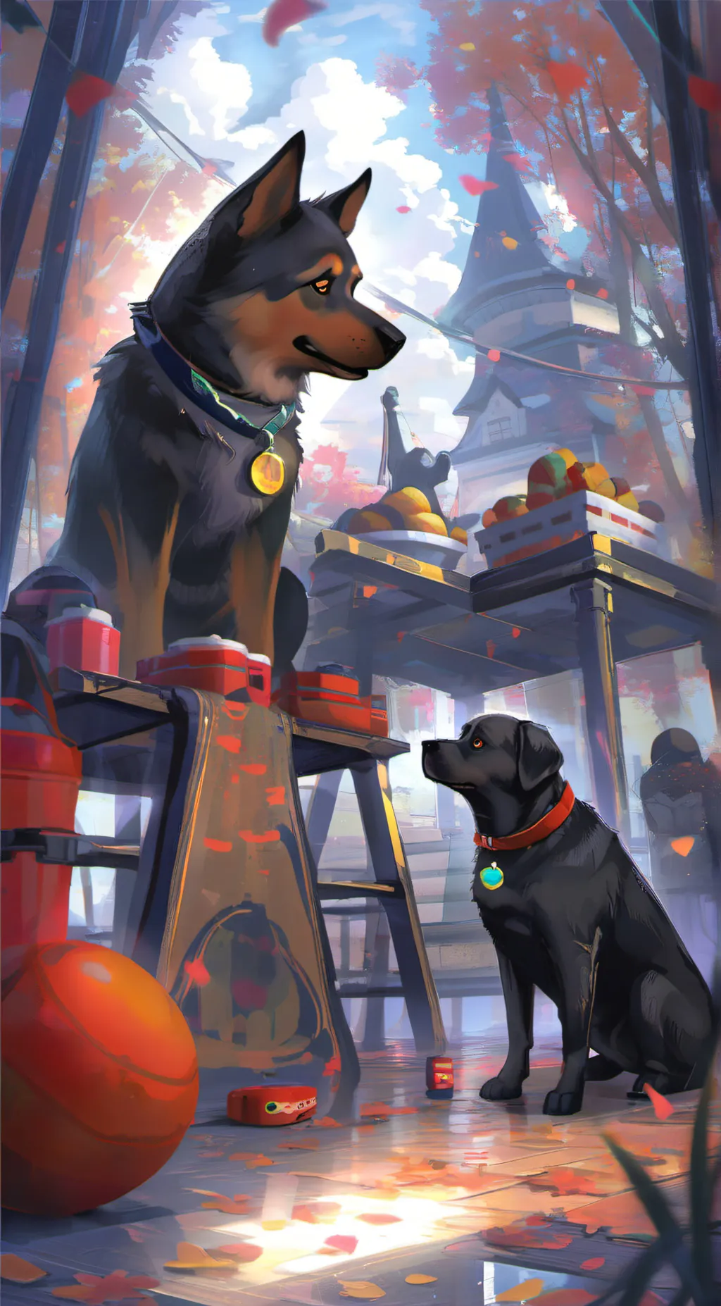 ai character: dogday background