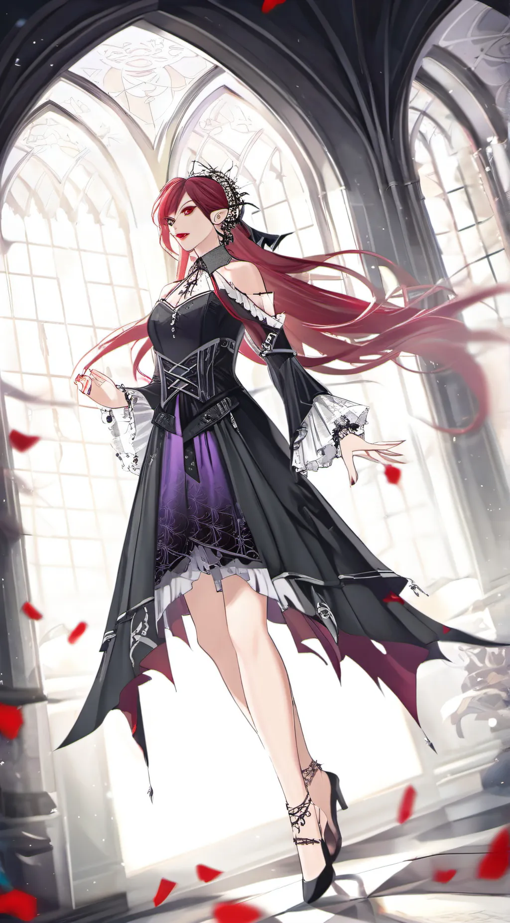ai character: vampire Katie  background