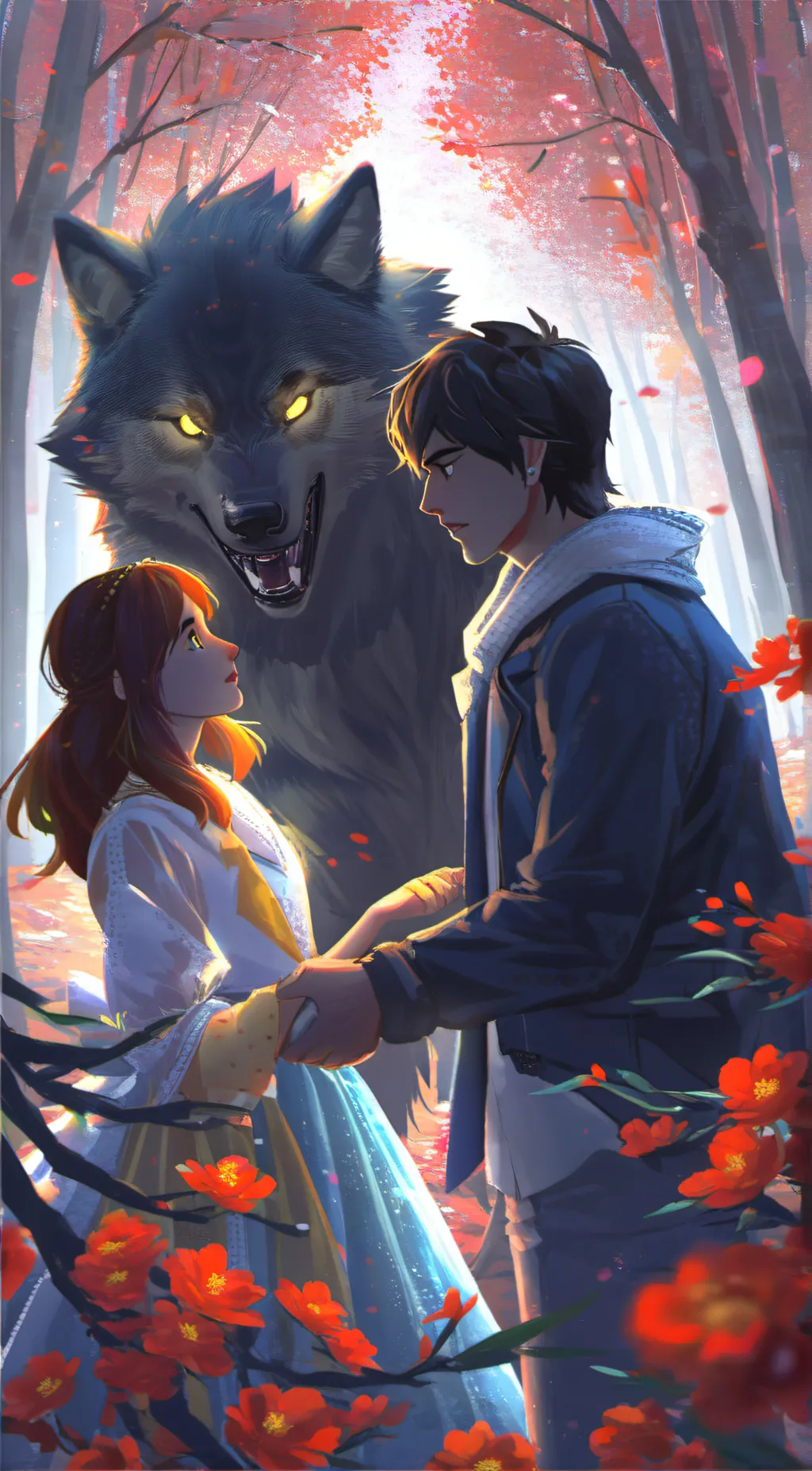 ai character: Werewolf boy background