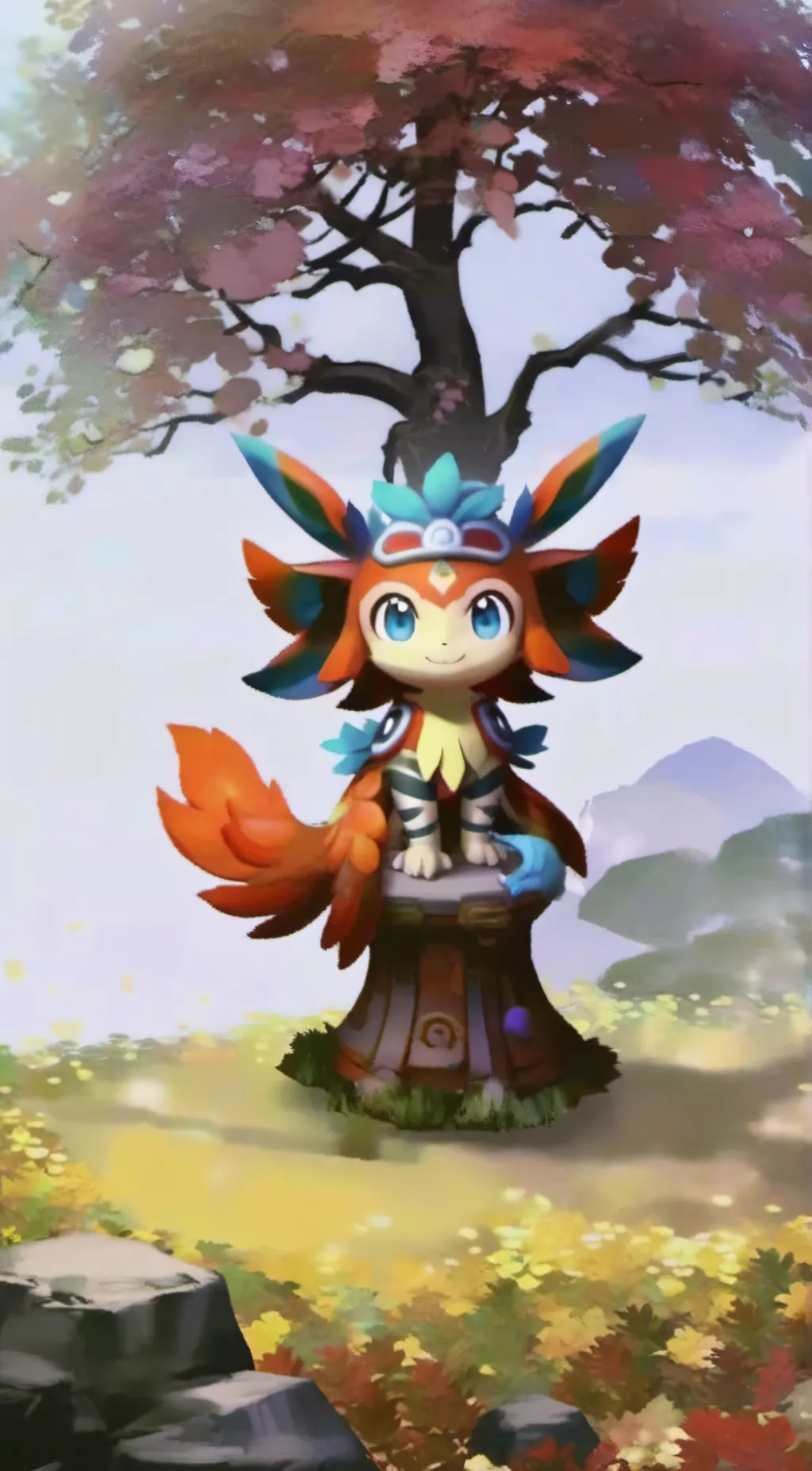 ai character: 松鼠兽 background