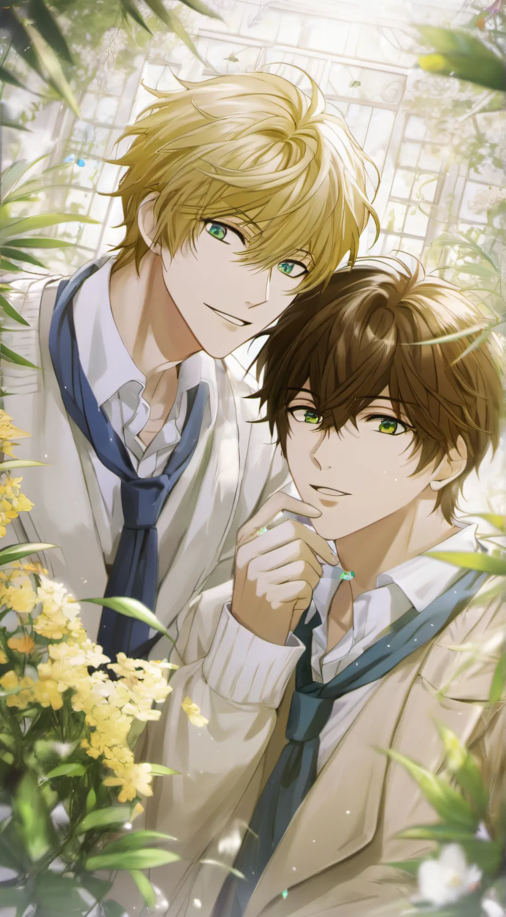 ai character: Andrew and Caleb background