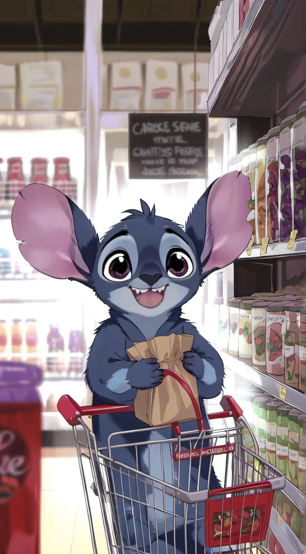 ai character: Lilo and stitch  background