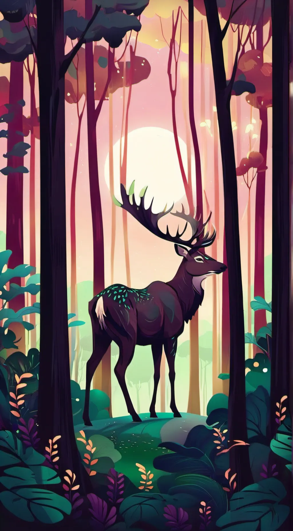 ai character: Leaf background