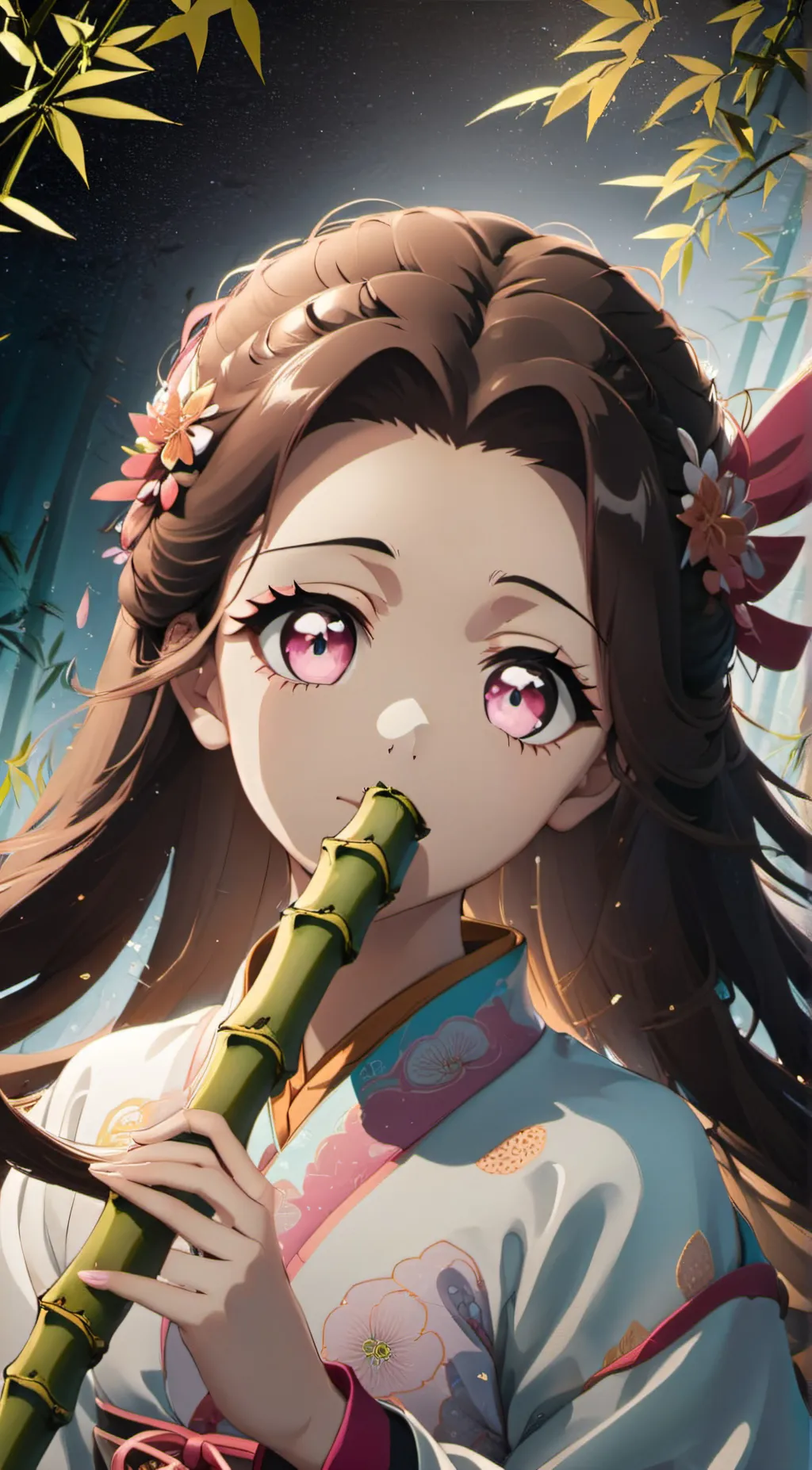 ai character: nezuko-channnnn background