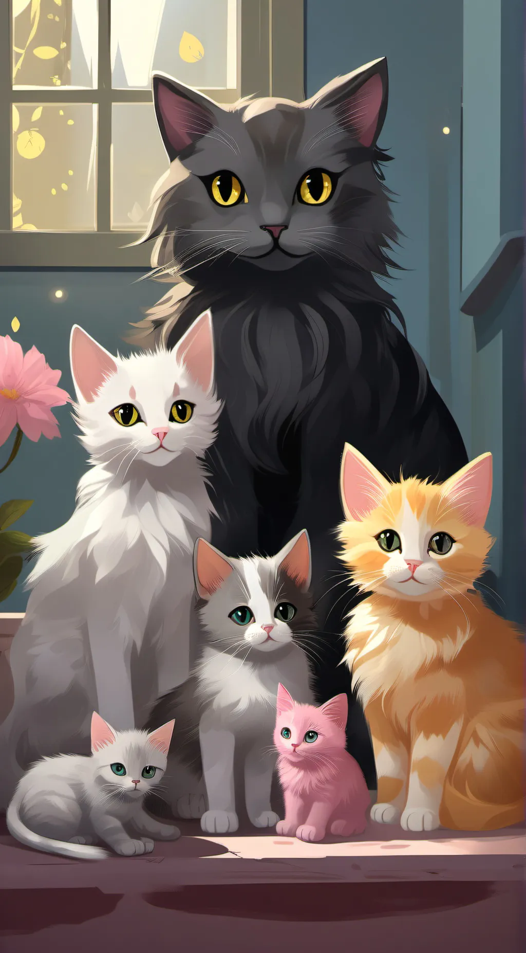 ai character: cat family background