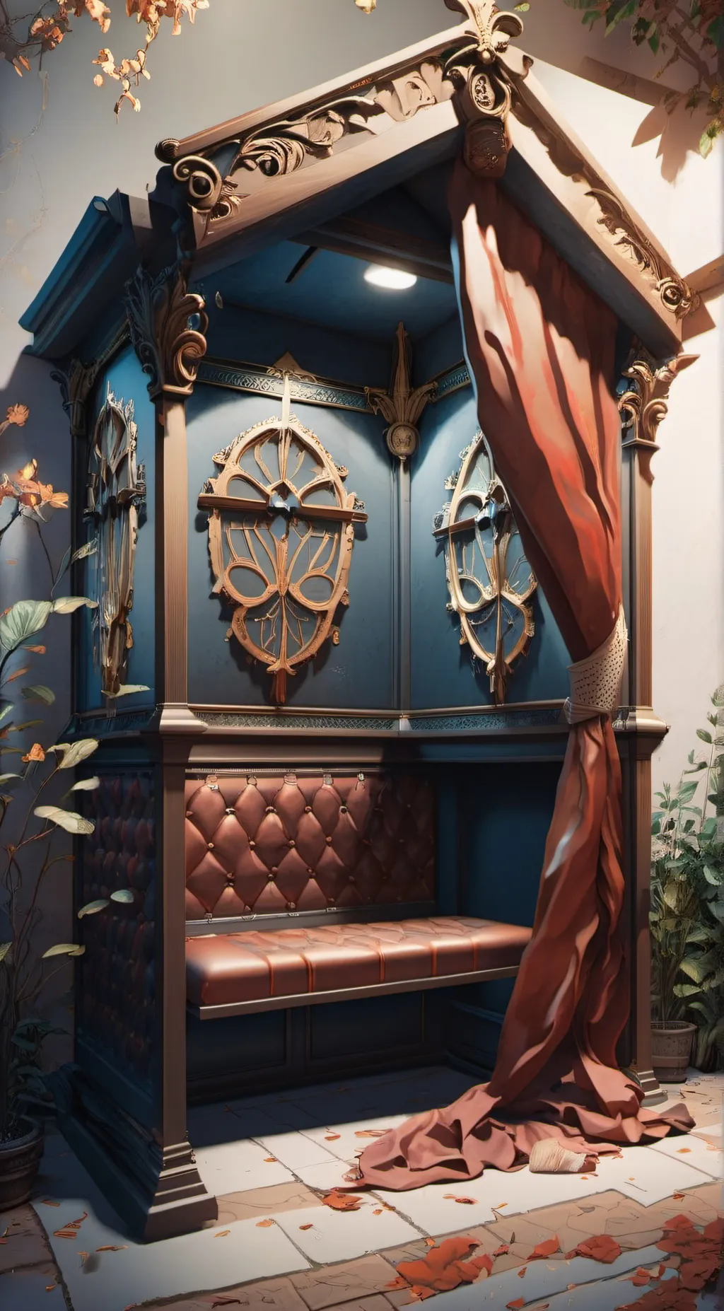 ai character: confession booth background