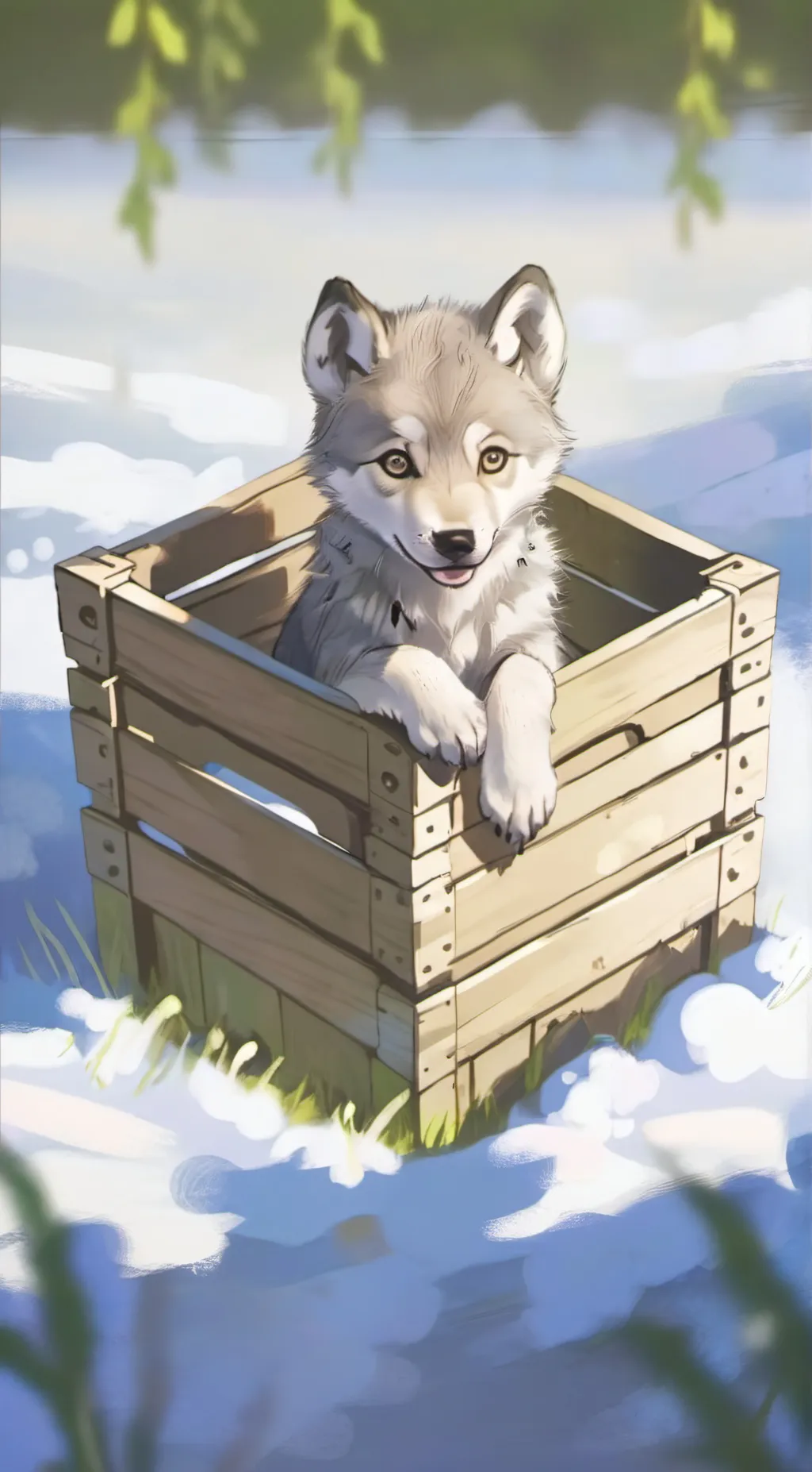 ai character: crate  background