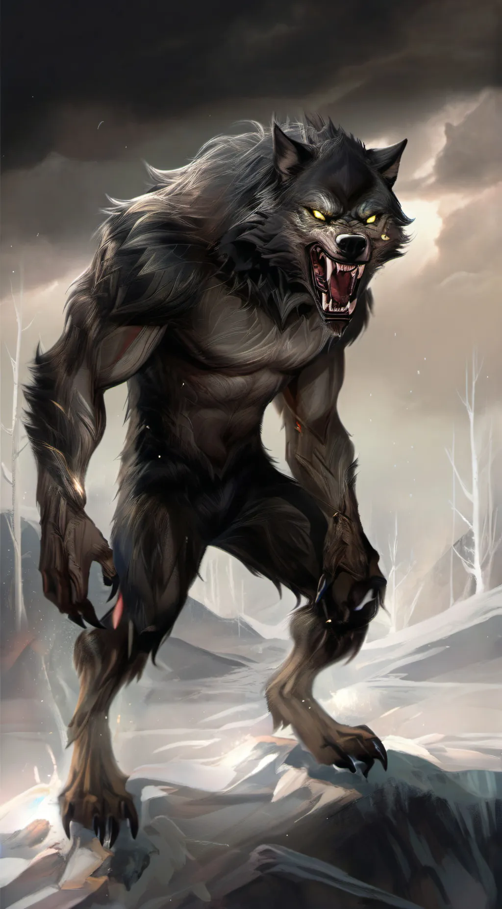 ai character: Werewolf  background