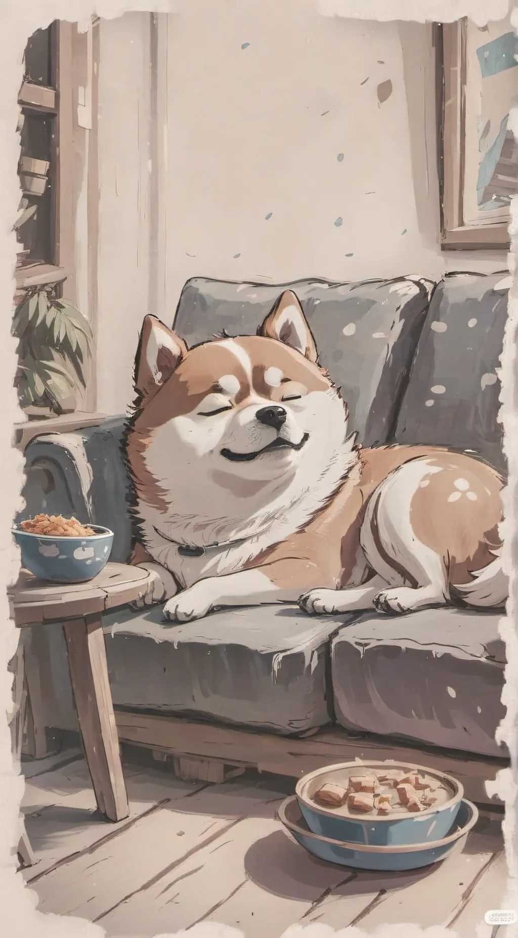 ai character: dogdag background