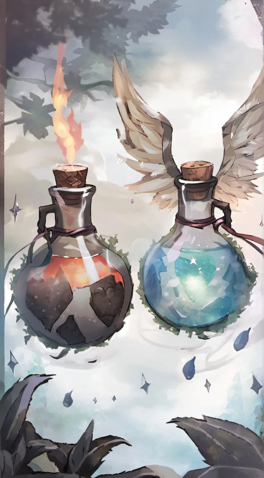 ai character: potions of god background